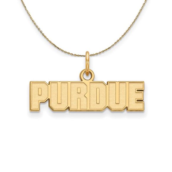 14k Yellow Gold Purdue X-Small Script Necklace - 22 Inch